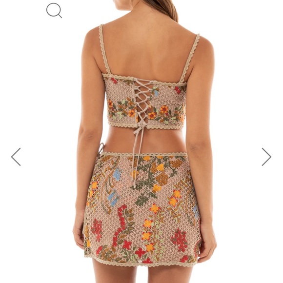 Agua Bendita Crop Top and Skit Size S - Picture 3 of 5
